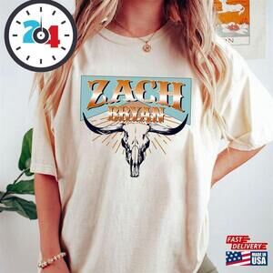 Zach Bryan Bull Skull T-Shirt Bullhead World Tour Shirt Classic